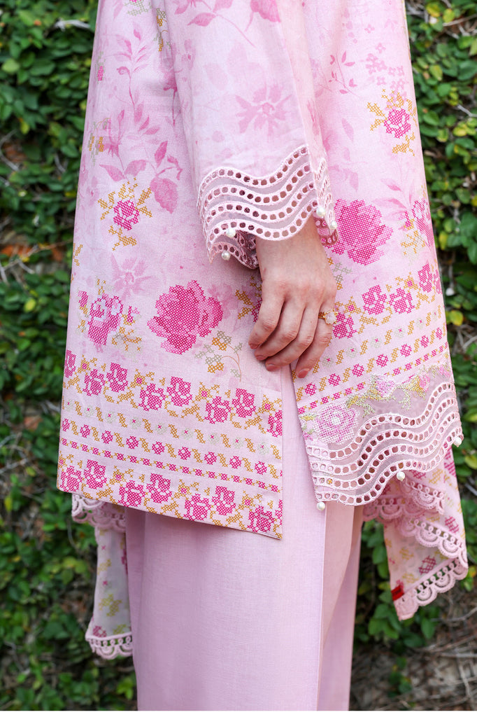 Cross Stitch | Eid Lawn Edit 26 |  SPRING LILAC - Luxury Dress - available at Maria Faisal in UK and USA.