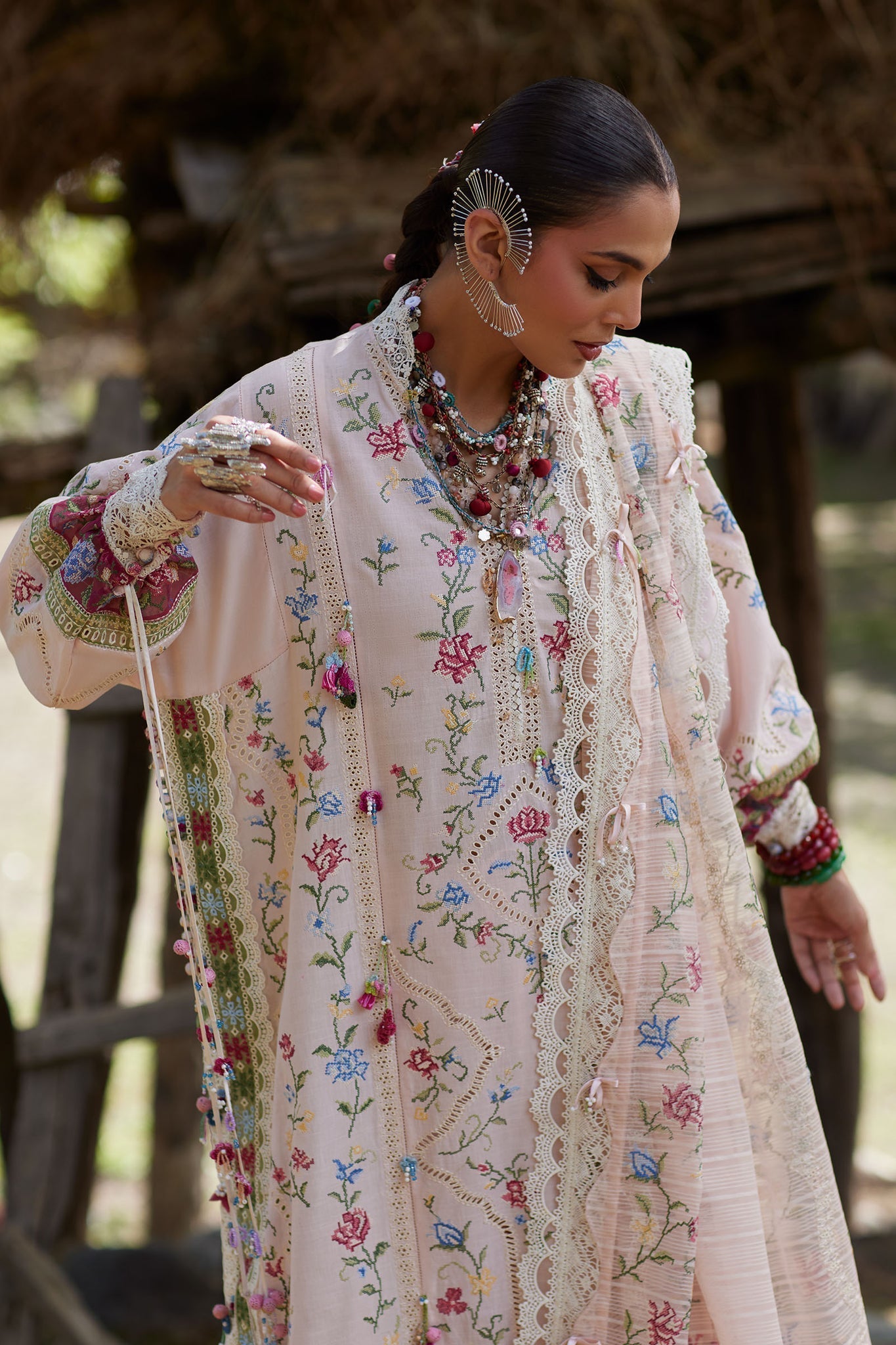 Elan | Kashmee Legacy Lawn 26 |SOZRAAG (EL26-03 A) - Luxury Dress - available at Maria Faisal in UK and USA.