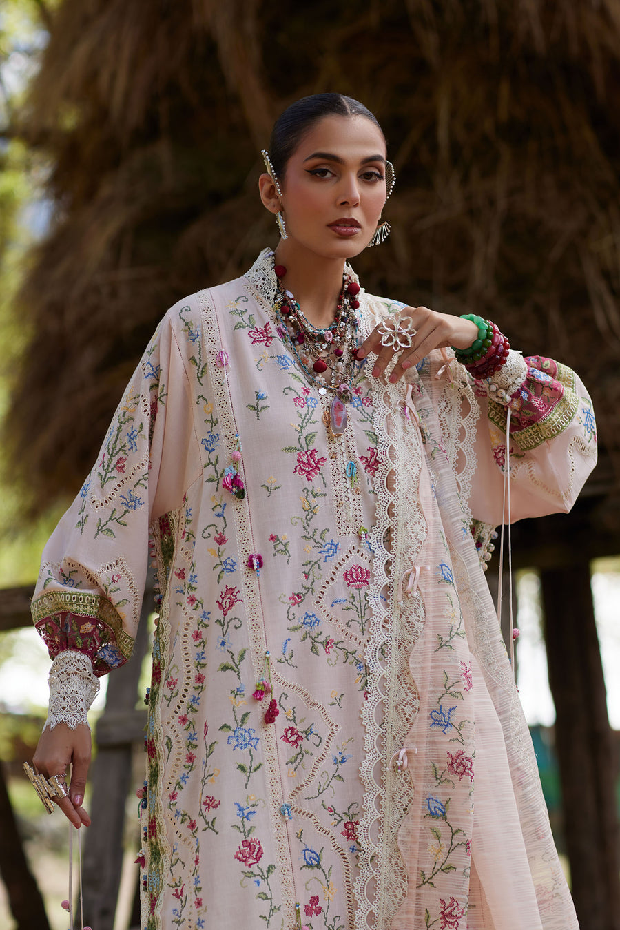 Elan | Kashmee Legacy Lawn 26 |SOZRAAG (EL26-03 A) - Luxury Dress - available at Maria Faisal in UK and USA.