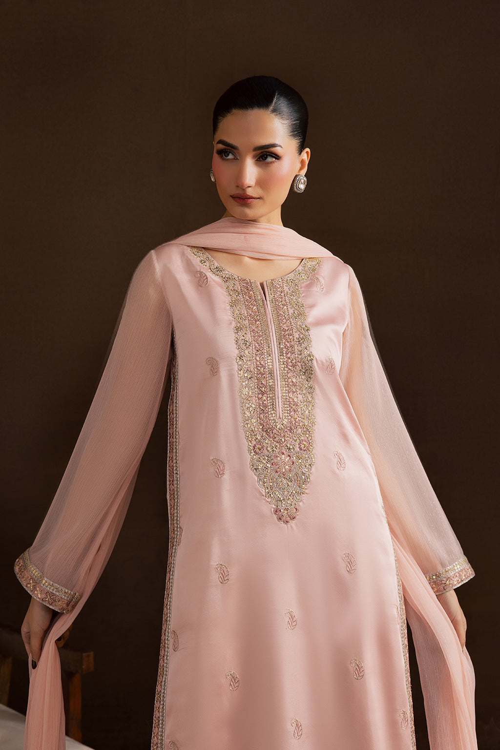 Vanya | Silk Edit | SL-17 - Luxury Dress - available at Maria Faisal in UK and USA.