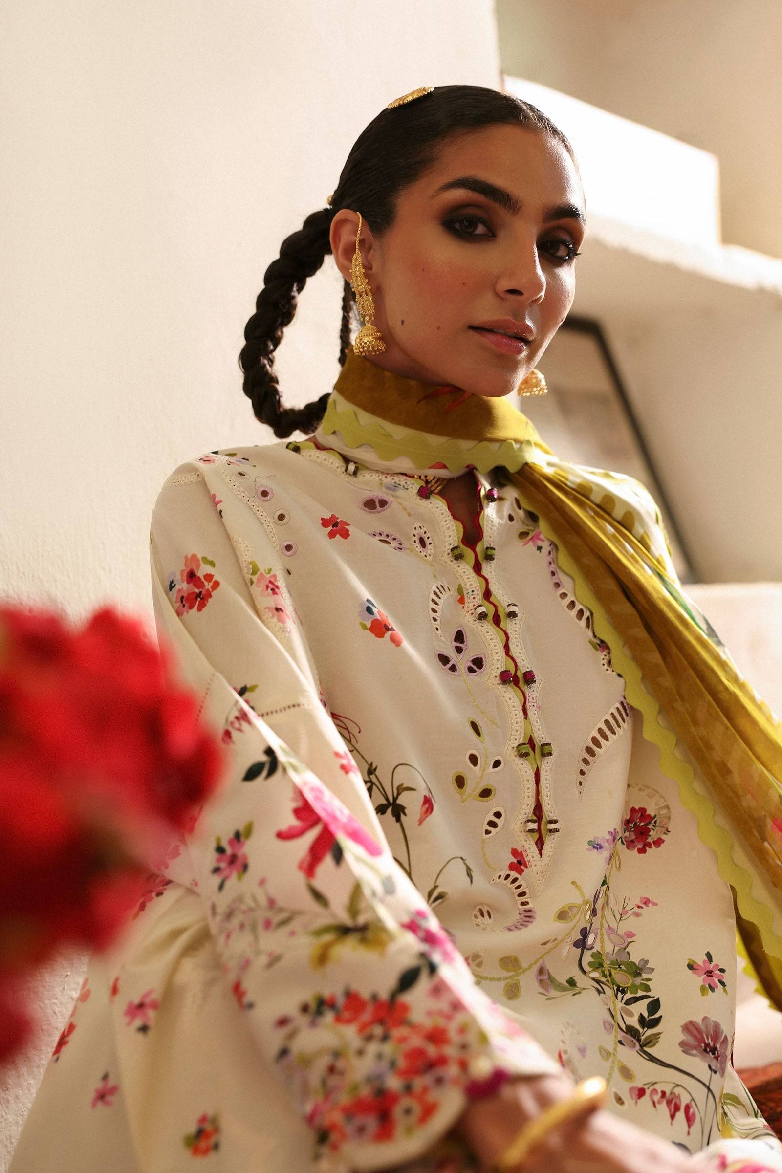Zaha | Festive Lawn 25 | CHANDNI (ZF-25-10) by Maria Faisal - Registered Vendor of : zaha - type : Ladies Clothes - 100% original wedding dresses