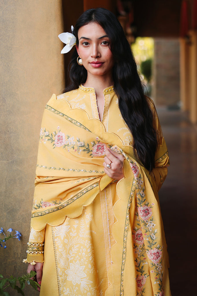 Cross Stitch | Eid Lawn Edit 26 | PETAL DRAPES - Luxury Dress - available at Maria Faisal in UK and USA.