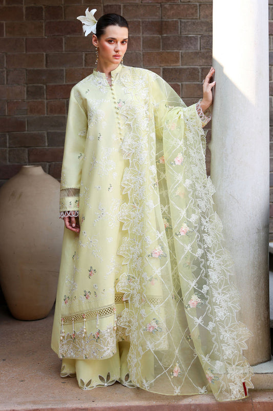 Cross Stitch | Eid Lawn Edit 26 | CITRUS LACE - Luxury Dress - available at Maria Faisal in UK and USA.
