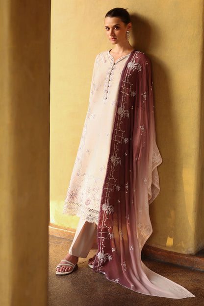 Cross Stitch | Eid Lawn Edit 26 |  SAND DUNE - Luxury Dress - available at Maria Faisal in UK and USA.