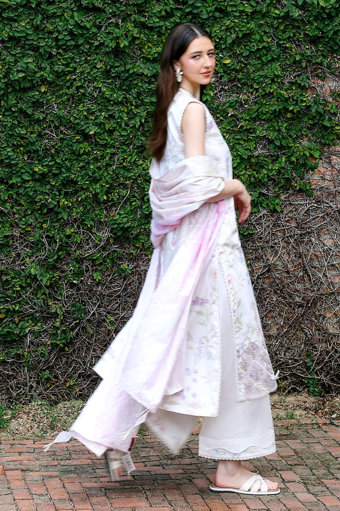 Cross Stitch | Eid Lawn Edit 26 |MEADOW DREAM - Luxury Dress - available at Maria Faisal in UK and USA.