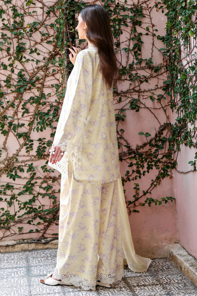 Cross Stitch | Eid Lawn Edit 26 | ORCHID FLARE - Luxury Dress - available at Maria Faisal in UK and USA.