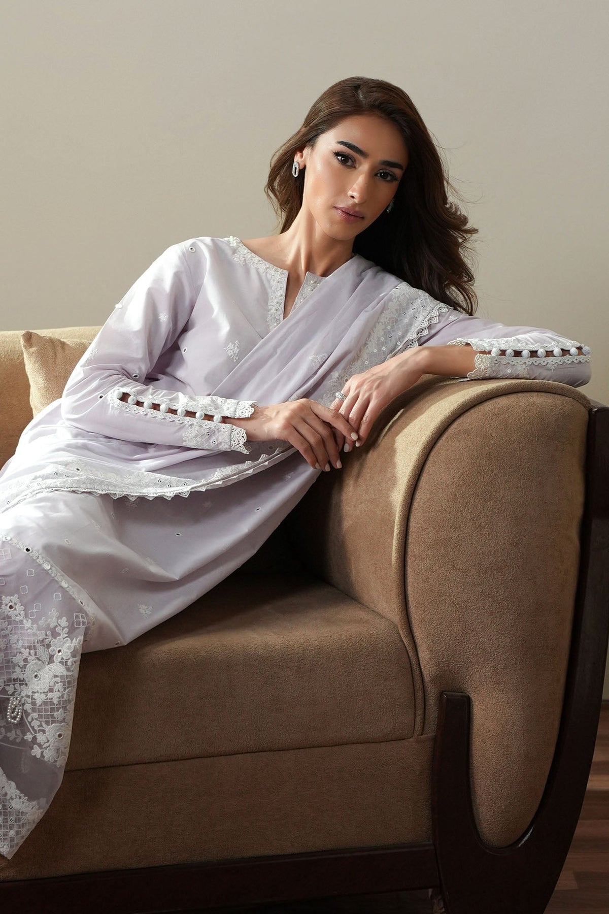 Cross S titch | Mahiri Embroidered Collection 26 |VIOLET DREAM - Luxury Dress - available at Maria Faisal in UK and USA.