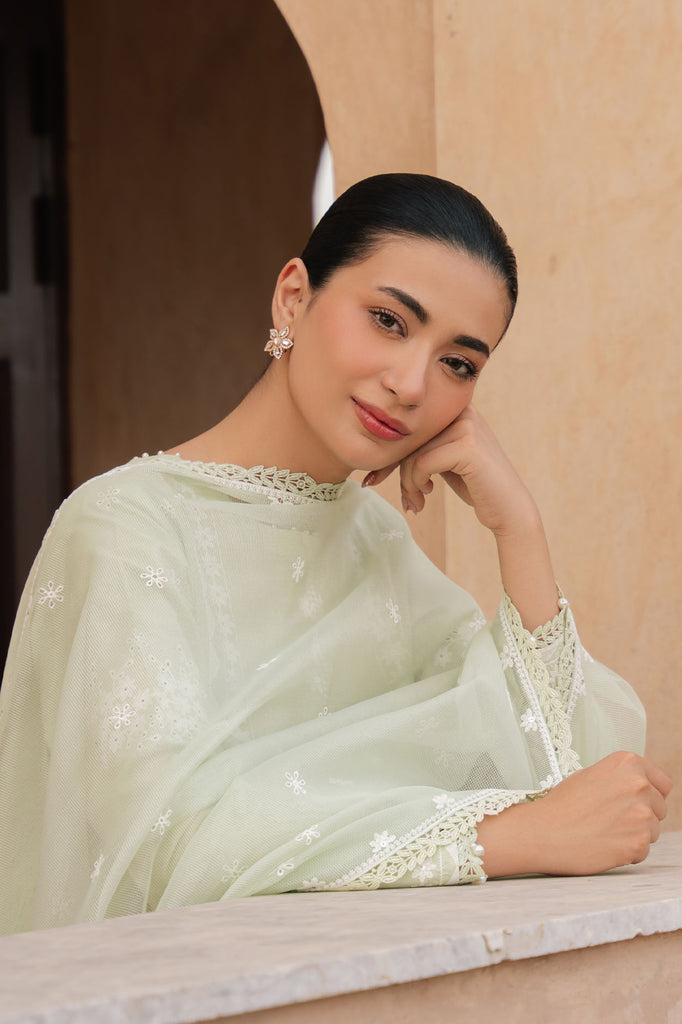 Cross Stitch | Mahiri Embroidered Collection 26 | Lumiere Meadow - Luxury Dress - available at Maria Faisal in UK and USA.