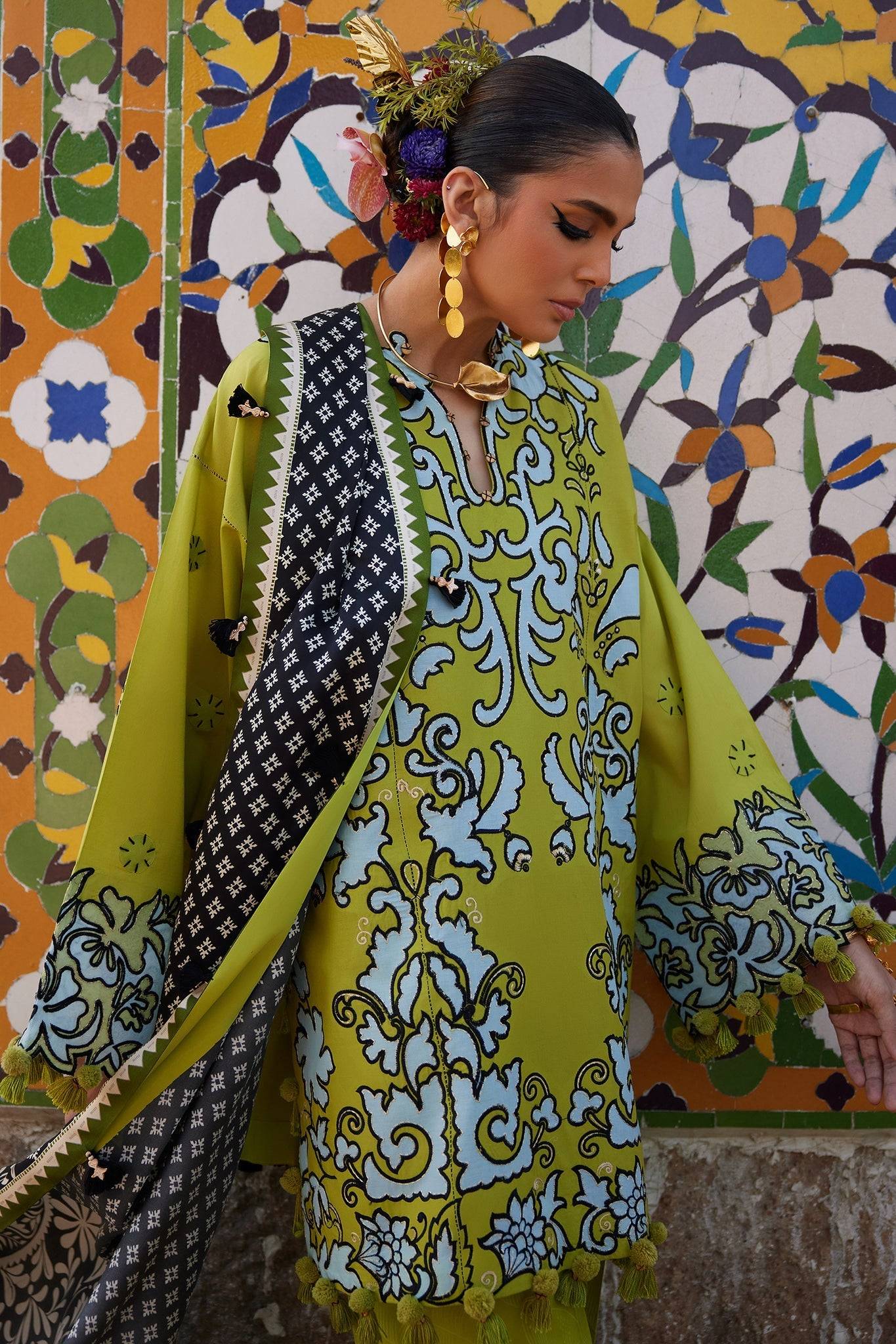 Elan | Luxury Lawn 25 | SOLENE (EL25-03 A) by Maria Faisal - Registered Vendor of : Elan - type : Ladies Clothes - 100% original wedding dresses
