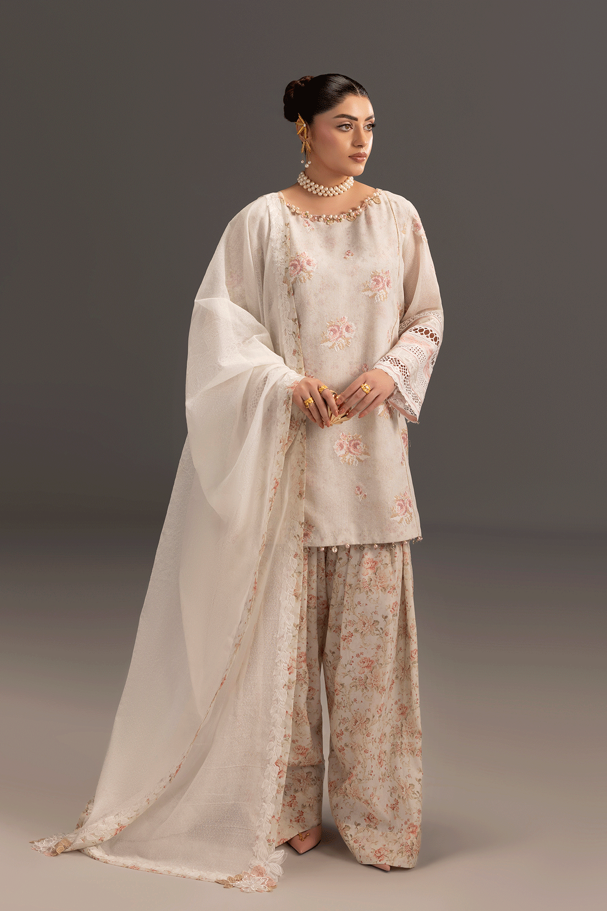 Erum Khan | Summer Whisper | Queen Radiance - Luxury Dress - available at Maria Faisal in UK and USA.