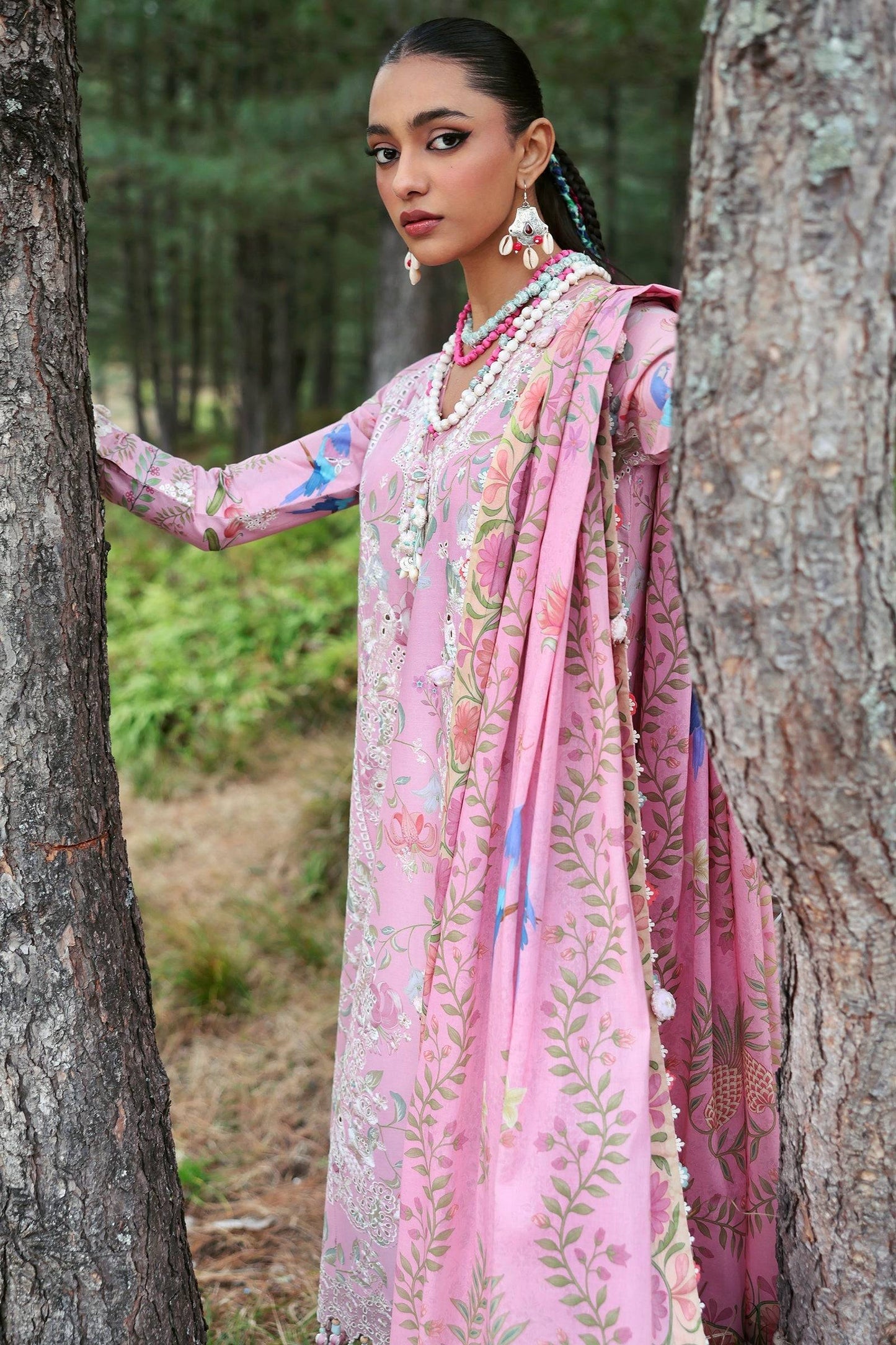 Zaha | Lawn 25 | ZAYANA (ZL25-01 A) by Maria Faisal - Registered Vendor of : Zaha - type : Ladies Clothes - 100% original wedding dresses