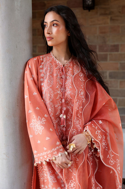 Cross Stitch | Eid Lawn Edit 26 |  AMBER MIST - Luxury Dress - available at Maria Faisal in UK and USA.