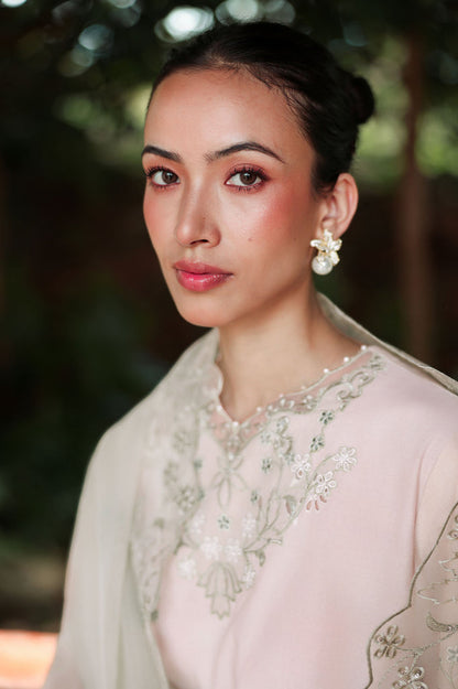 Cross Stitch | Eid Lawn Edit 26 |PEARL SAGE - Luxury Dress - available at Maria Faisal in UK and USA.