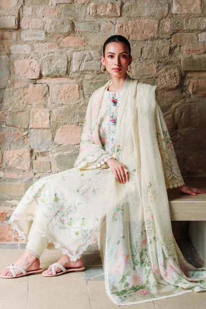 Cross Stitch | Eid Lawn Edit 26 | TROPIC MIST - Luxury Dress - available at Maria Faisal in UK and USA.