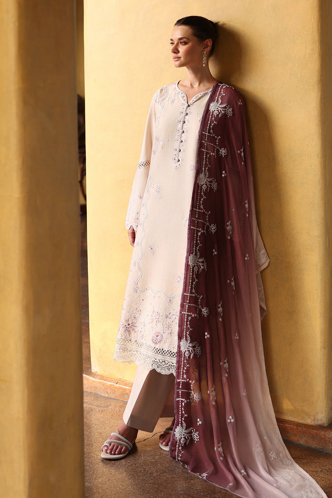 Cross Stitch | Eid Lawn Edit 26 |  SAND DUNE - Luxury Dress - available at Maria Faisal in UK and USA.