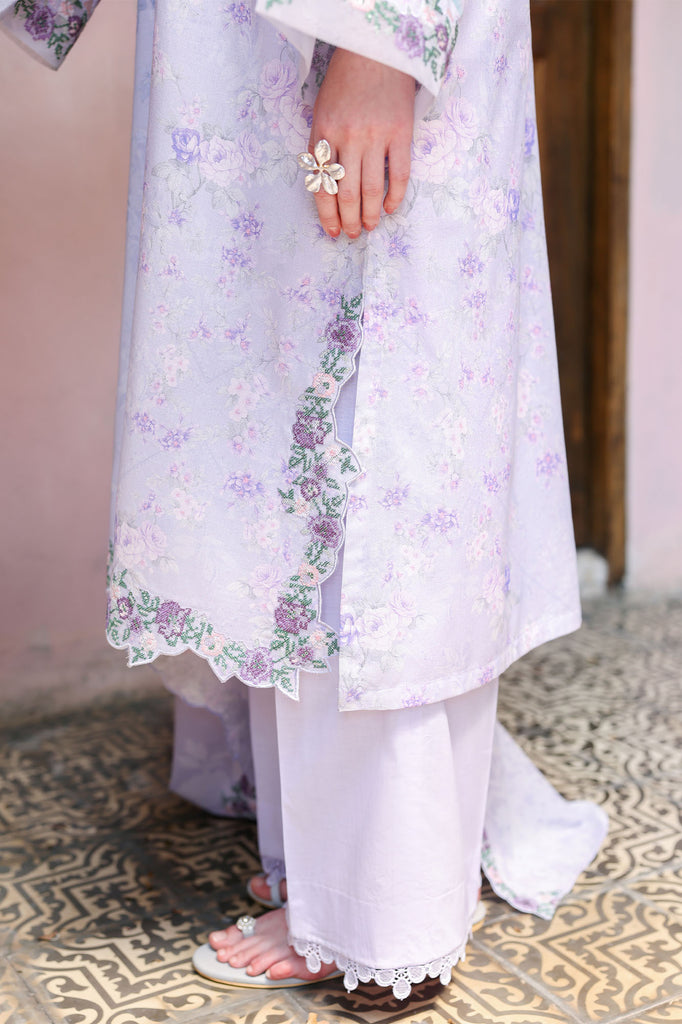 Cross Stitch | Eid Lawn Edit 26 | CRYSTAL GLAZE - Luxury Dress - available at Maria Faisal in UK and USA.