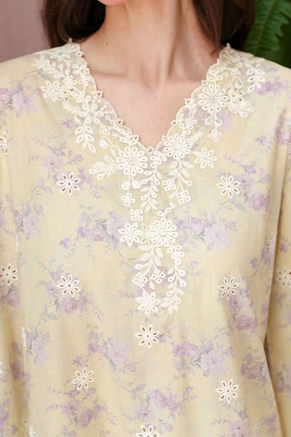 Cross Stitch | Eid Lawn Edit 26 | ORCHID FLARE - Luxury Dress - available at Maria Faisal in UK and USA.