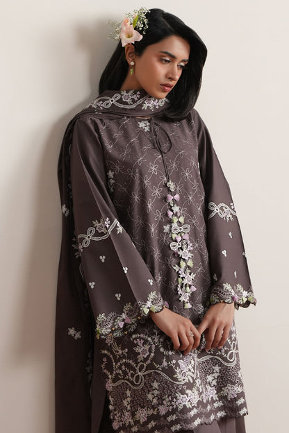 Cross Stitch | Mahiri Embroidered Collection 26 |COCOA WHISPER - Luxury Dress - available at Maria Faisal in UK and USA.