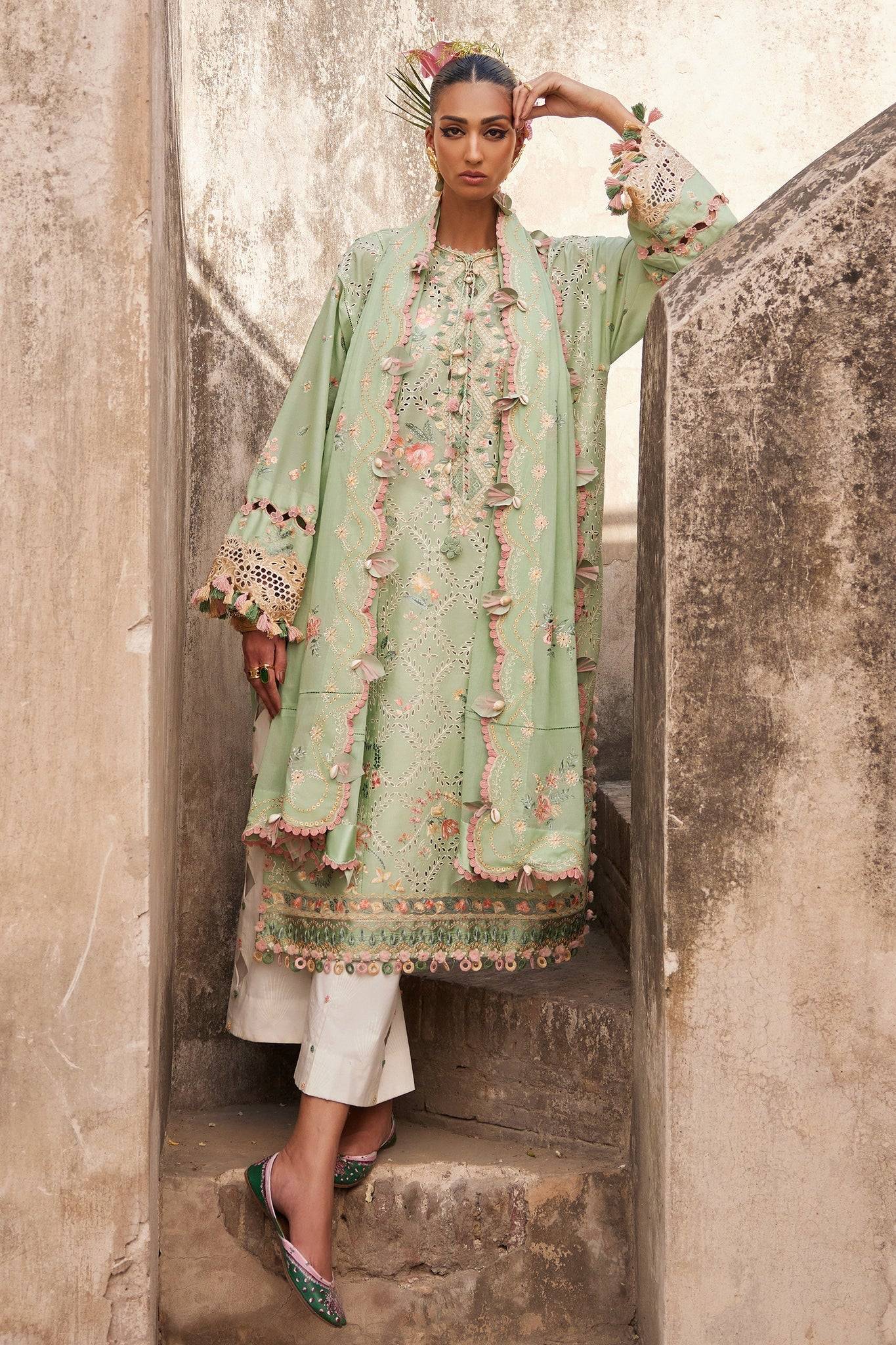 Elan | Luxury Lawn 25 | ALARA (EL25-12 A) by Maria Faisal - Registered Vendor of : Elan - type : Ladies Clothes - 100% original wedding dresses