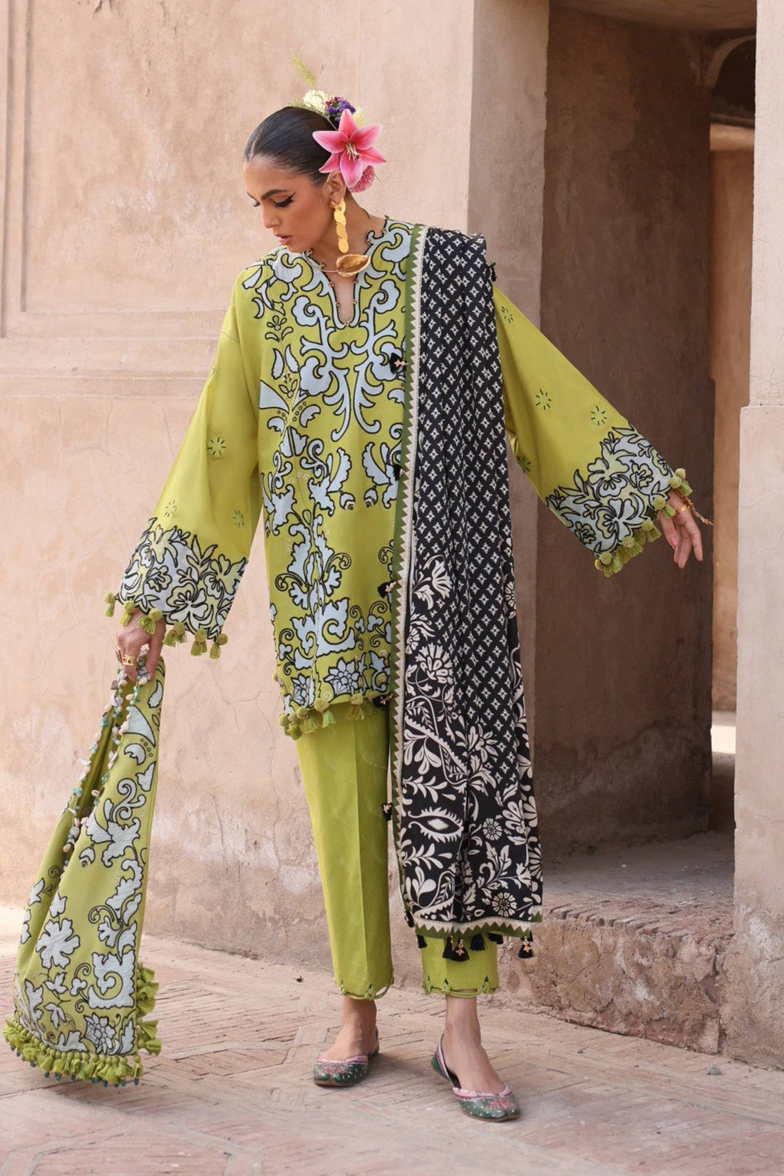 Elan | Luxury Lawn 25 | SOLENE (EL25-03 A) by Maria Faisal - Registered Vendor of : Elan - type : Ladies Clothes - 100% original wedding dresses