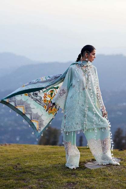 Elan | Kashmee Legacy Lawn 26 |ZEVARÉ (EL26-07 A) - Luxury Dress - available at Maria Faisal in UK and USA.