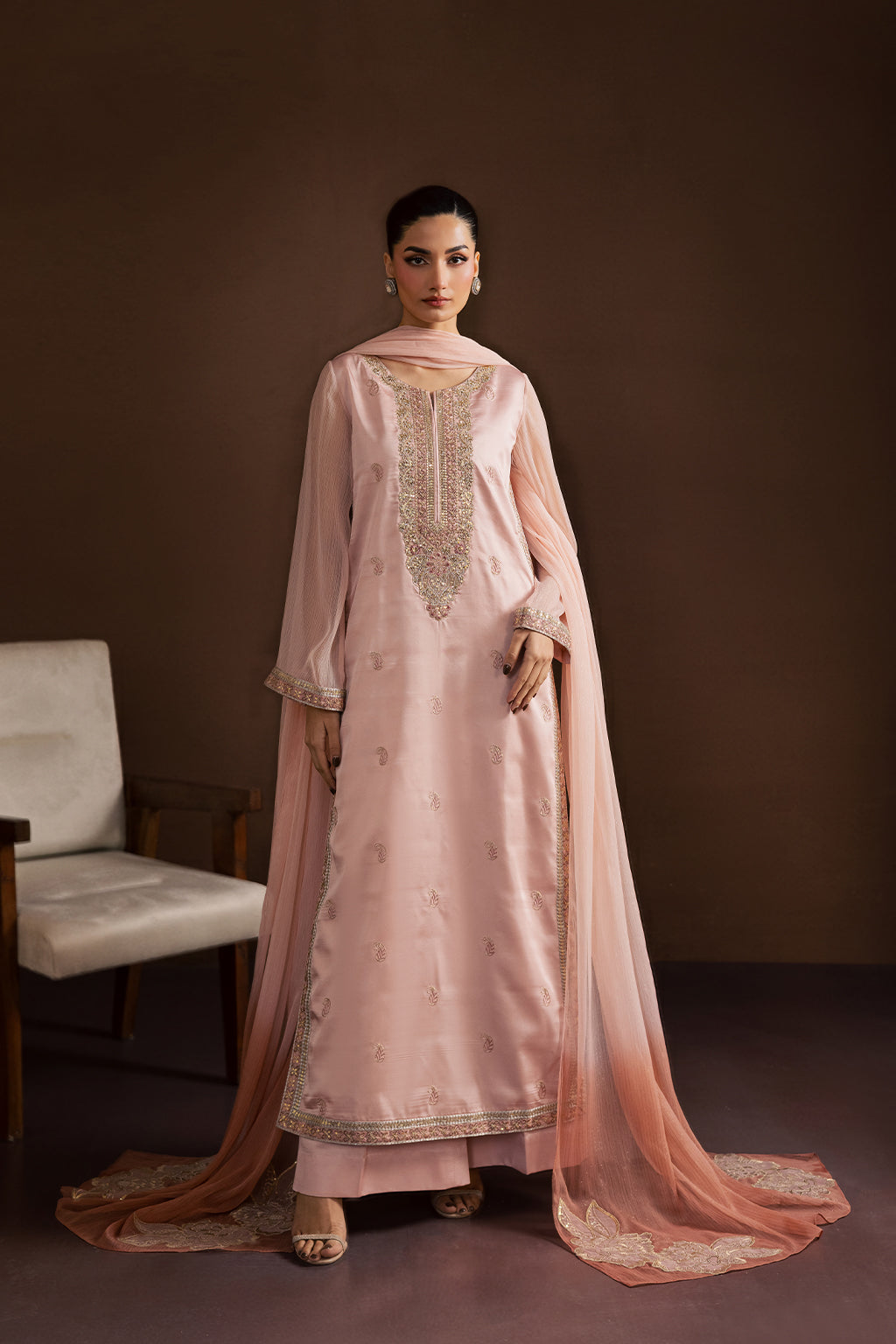 Vanya | Silk Edit | SL-17 - Luxury Dress - available at Maria Faisal in UK and USA.
