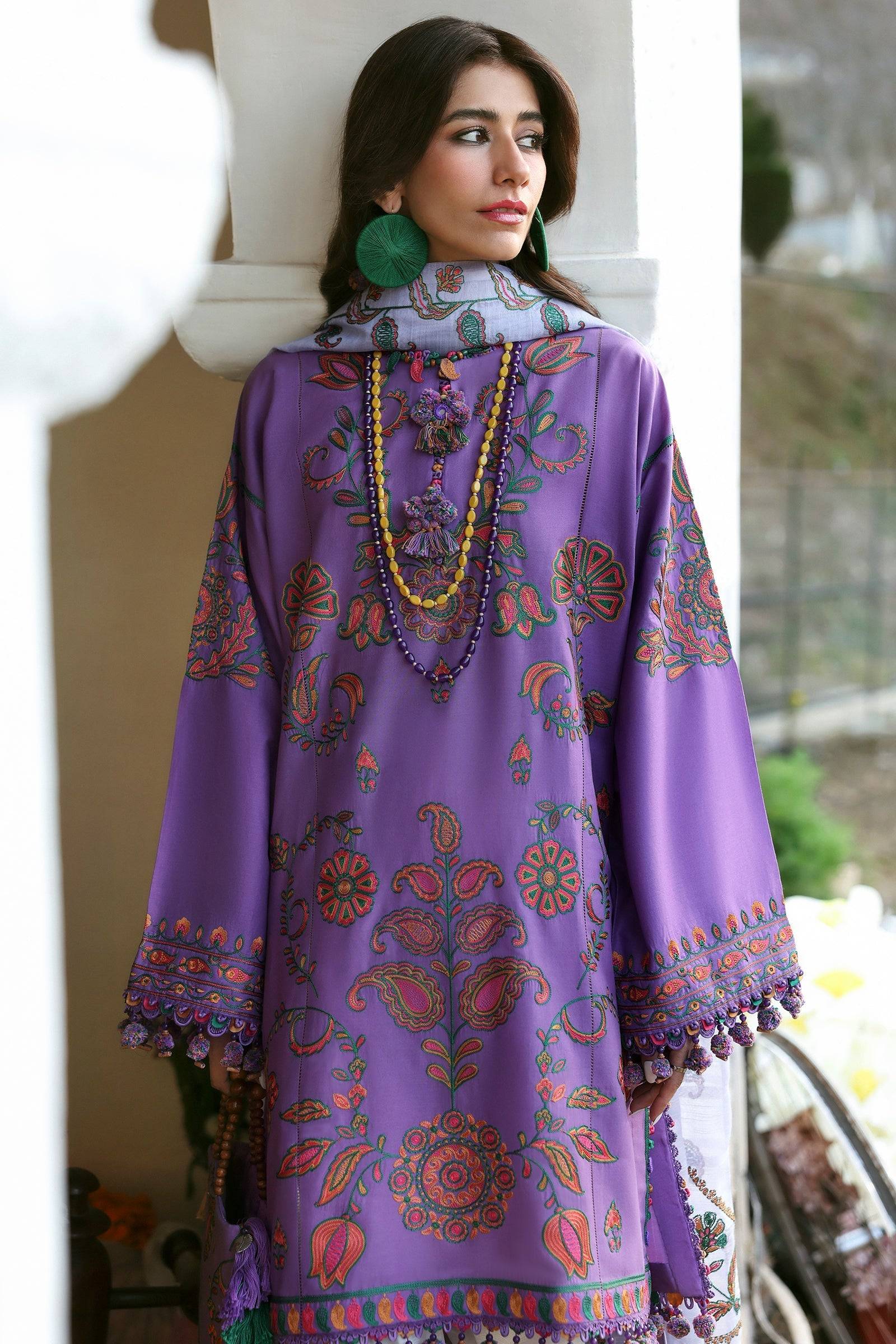 Zaha | Lawn 25 | ZARIAH (ZL25-09 A) by Maria Faisal - Registered Vendor of : Zaha - type : Ladies Clothes - 100% original wedding dresses