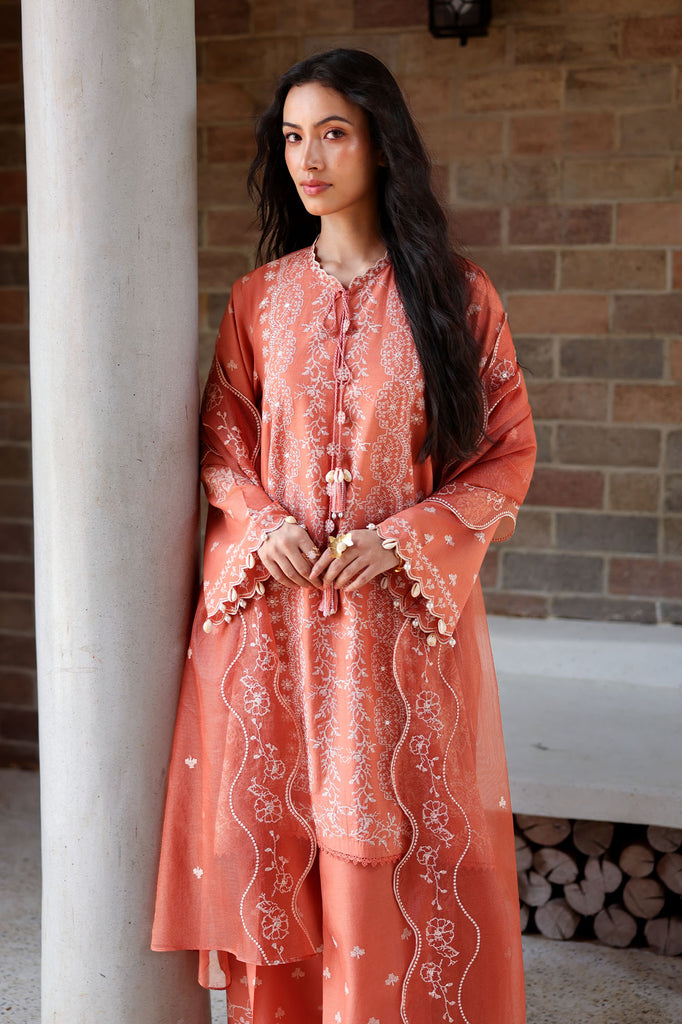 Cross Stitch | Eid Lawn Edit 26 |  AMBER MIST - Luxury Dress - available at Maria Faisal in UK and USA.