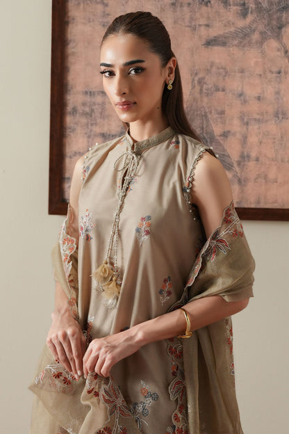 Cross Stitch | Mahiri Embroidered Collection 26 |DUSTY SAGE - Luxury Dress - available at Maria Faisal in UK and USA.