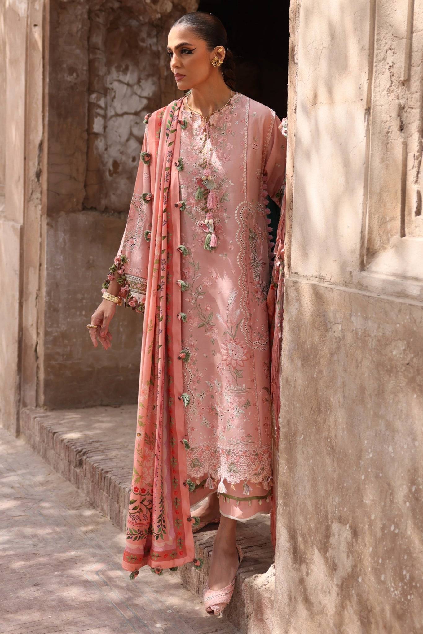 Elan | Luxury Lawn 25 | SERENE (EL25-01 A) by Maria Faisal - Registered Vendor of : Elan - type : Ladies Clothes - 100% original wedding dresses