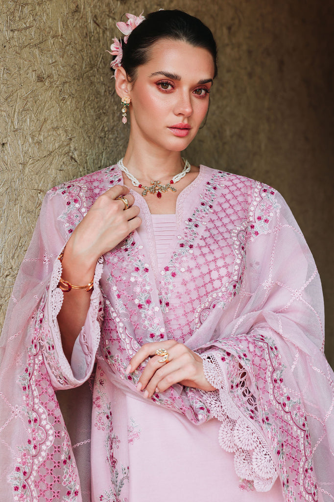 Cross Stitch | Eid Lawn Edit 26 |  LAVENDER LUXE - Luxury Dress - available at Maria Faisal in UK and USA.
