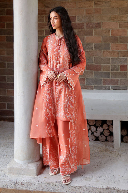 Cross Stitch | Eid Lawn Edit 26 |  AMBER MIST - Luxury Dress - available at Maria Faisal in UK and USA.