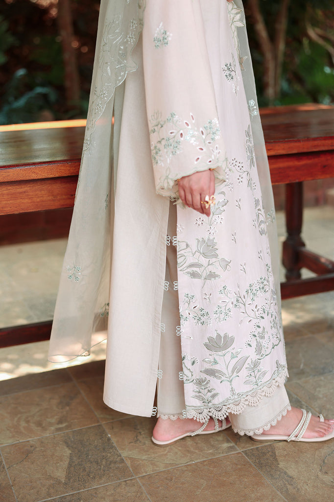 Cross Stitch | Eid Lawn Edit 26 |PEARL SAGE - Luxury Dress - available at Maria Faisal in UK and USA.