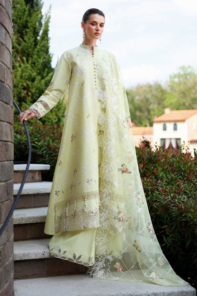 Cross Stitch | Eid Lawn Edit 26 | CITRUS LACE - Luxury Dress - available at Maria Faisal in UK and USA.