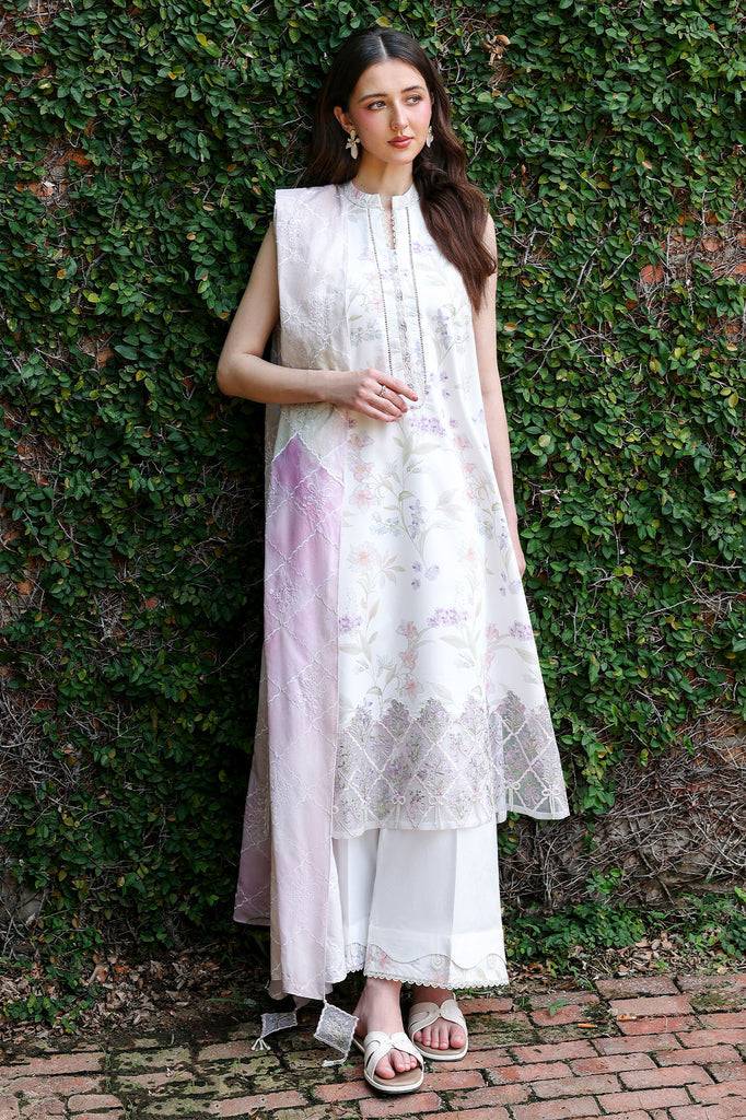 Cross Stitch | Eid Lawn Edit 26 |MEADOW DREAM - Luxury Dress - available at Maria Faisal in UK and USA.