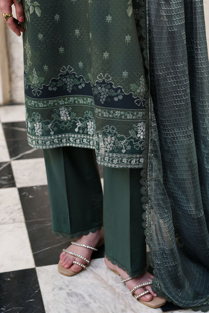 Cross Stitch | Eid Lawn Edit 26 | FOREST MUSE - Luxury Dress - available at Maria Faisal in UK and USA.