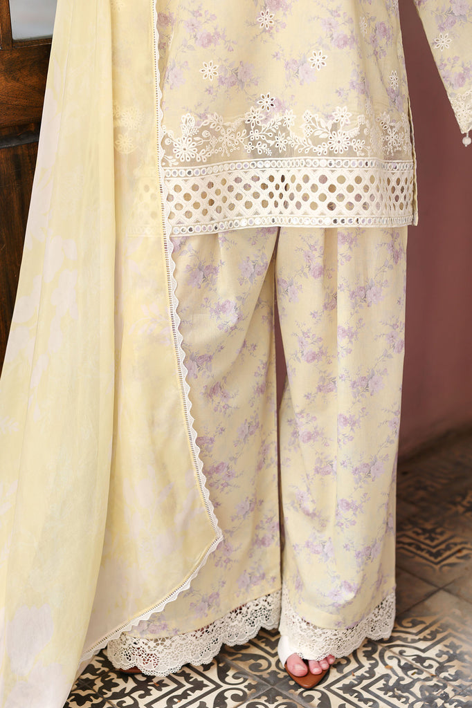 Cross Stitch | Eid Lawn Edit 26 | ORCHID FLARE - Luxury Dress - available at Maria Faisal in UK and USA.