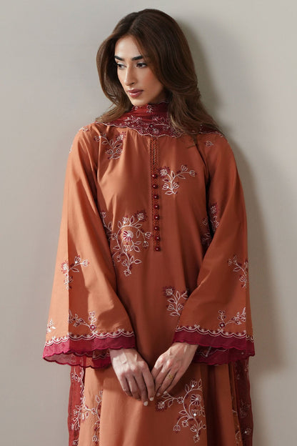 Cross Stitch | Mahiri Embroidered Collection 26 |SCARLET EMBER - Luxury Dress - available at Maria Faisal in UK and USA.