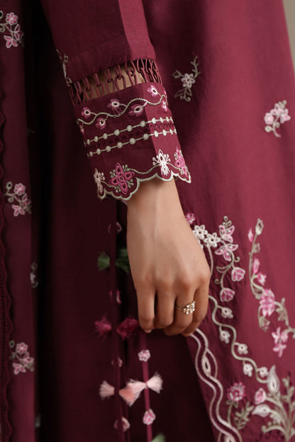 Cross Stitch | Mahiri Embroidered Collection 26 |CRIMSON - Luxury Dress - available at Maria Faisal in UK and USA.