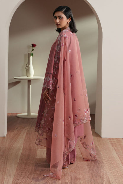 Cross Stitch | Mahiri Embroidered Collection 26 | BLUSH TAPESTRY - Luxury Dress - available at Maria Faisal in UK and USA.