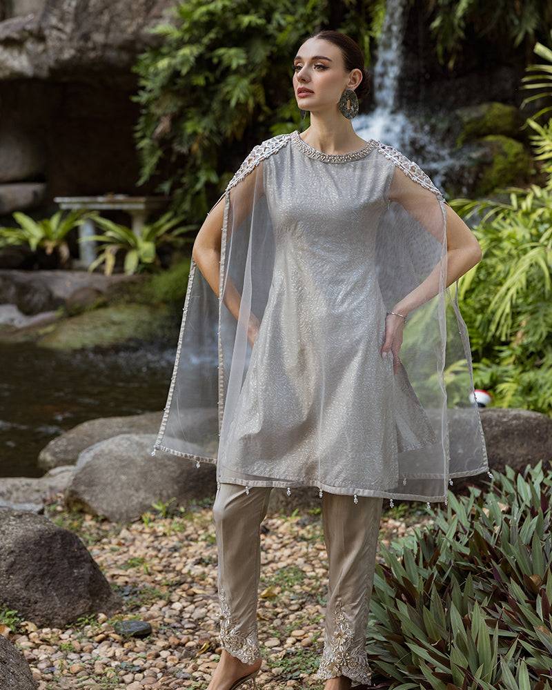 Ain | Cascade Party Wears | AN-103 by Maria Faisal - Registered Vendor of : Ain - type : Ladies Clothes - 100% original wedding dresses