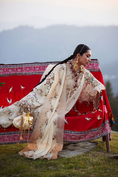 Elan | Kashmee Legacy Lawn 26 | BRUMINE (EL26-02 B) - Luxury Dress - available at Maria Faisal in UK and USA.