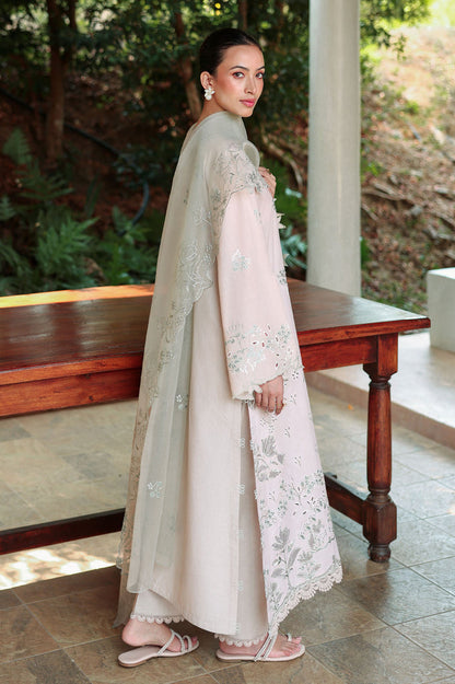 Cross Stitch | Eid Lawn Edit 26 |PEARL SAGE - Luxury Dress - available at Maria Faisal in UK and USA.