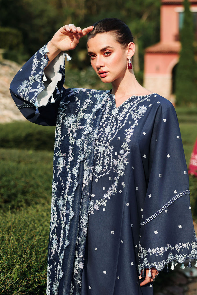 Cross Stitch | Eid Lawn Edit 26 | MIDNIGHT AURA - Luxury Dress - available at Maria Faisal in UK and USA.
