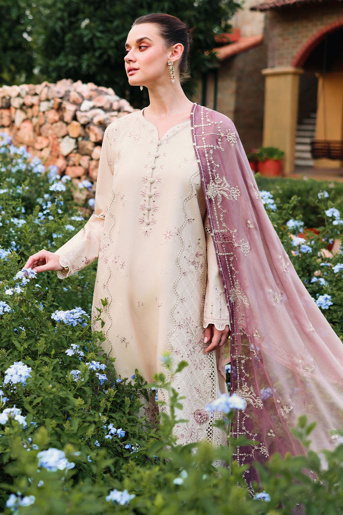 Cross Stitch | Eid Lawn Edit 26 |  SAND DUNE - Luxury Dress - available at Maria Faisal in UK and USA.