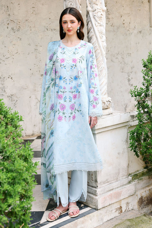 Cross Stitch | Eid Lawn Edit 26 | AQUA GLINT - Luxury Dress - available at Maria Faisal in UK and USA.