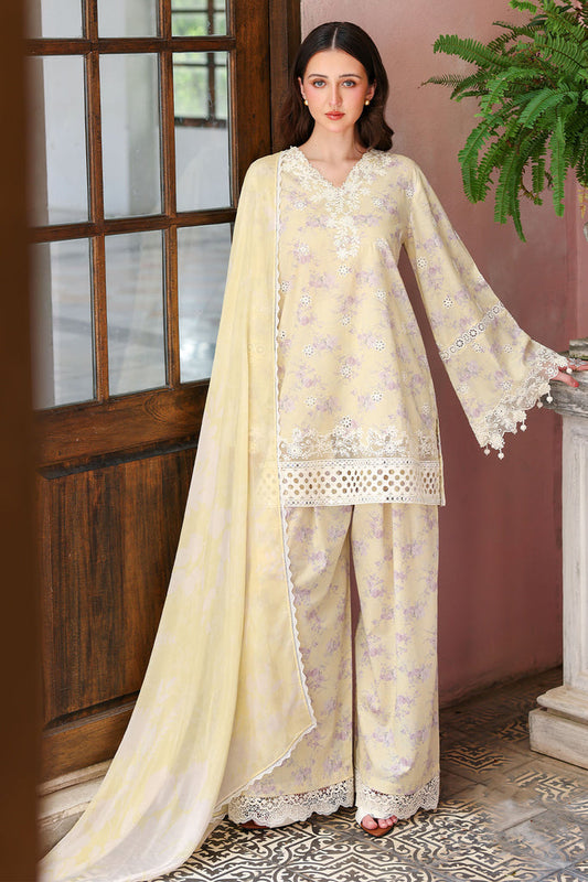 Cross Stitch | Eid Lawn Edit 26 | ORCHID FLARE - Luxury Dress - available at Maria Faisal in UK and USA.