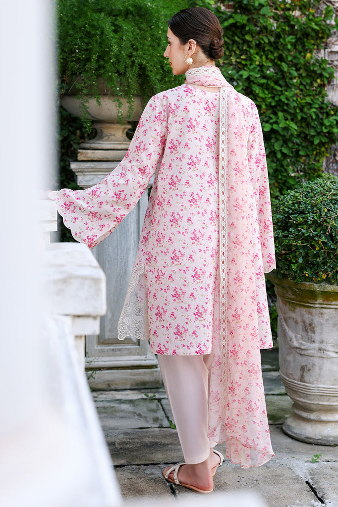 Cross Stitch | Eid Lawn Edit 26 | PEACH SPRINKLE - Luxury Dress - available at Maria Faisal in UK and USA.