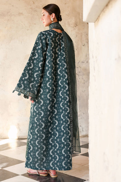 Cross Stitch | Eid Lawn Edit 26 |  TEAL SPRUCE - Bridal Dress - available at Maria Faisal in UK and USA.