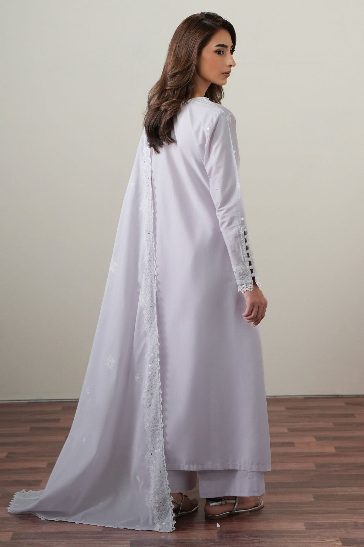 Cross S titch | Mahiri Embroidered Collection 26 |VIOLET DREAM - Luxury Dress - available at Maria Faisal in UK and USA.